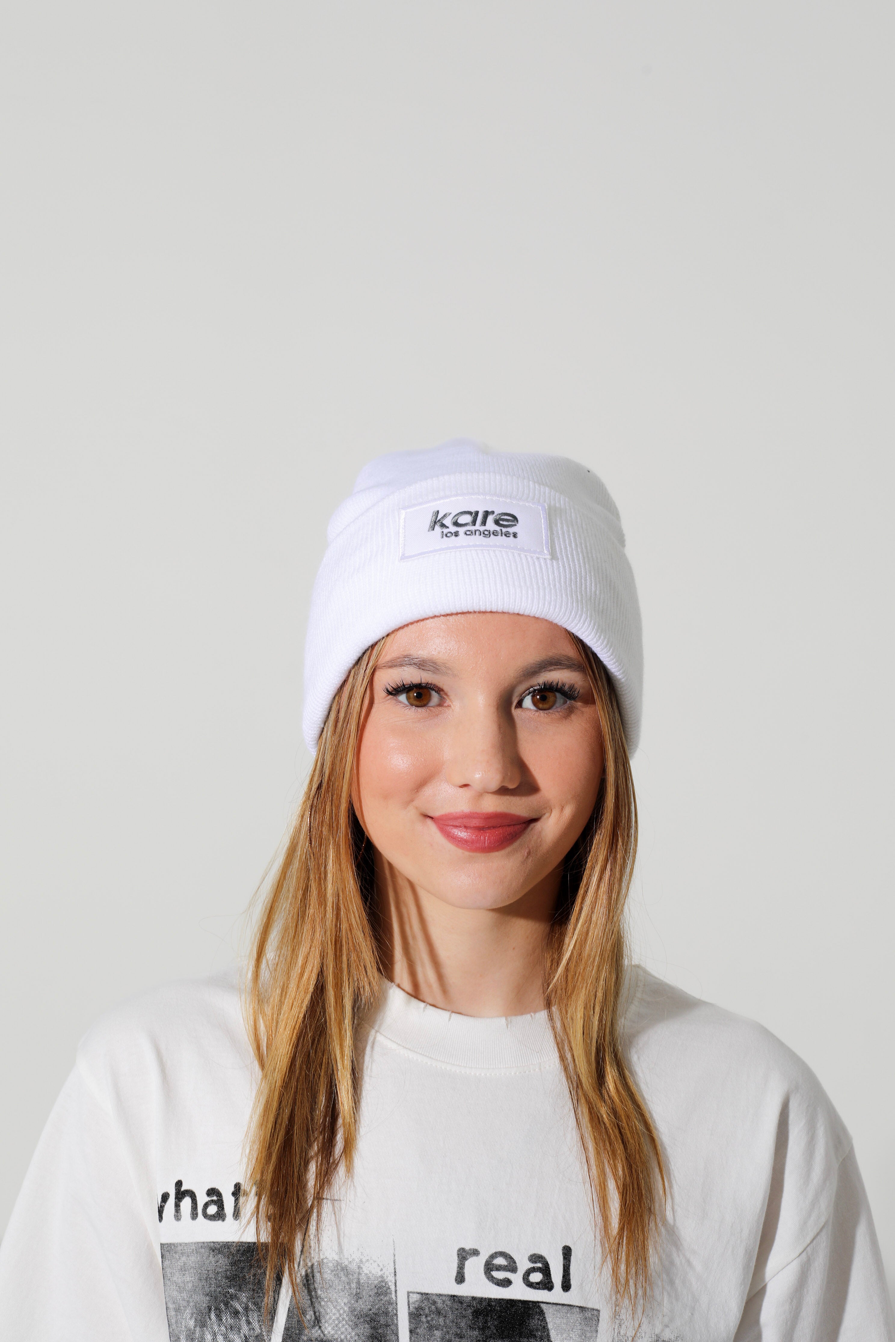 White Snow Beanie – Kare Los Angeles