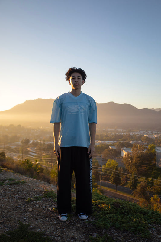 Icy Blue Kare Mesh Jersey