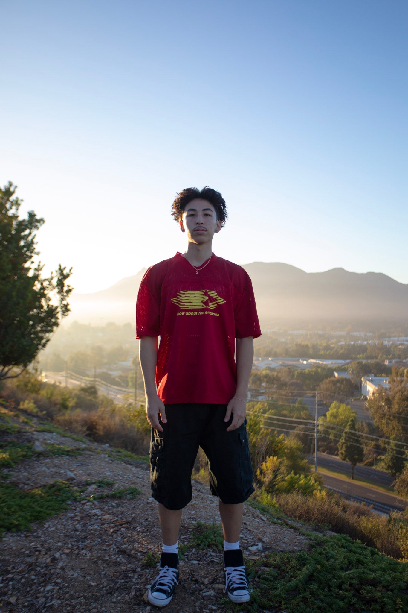 Red Kare Mesh Jeresy